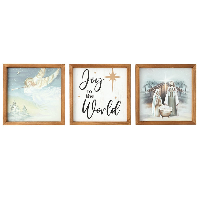Framed Christmas Wall Art Trio