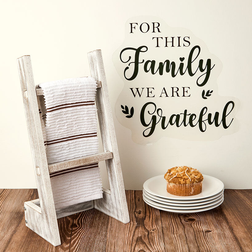 For This Family We Are Grateful - Wall Decal