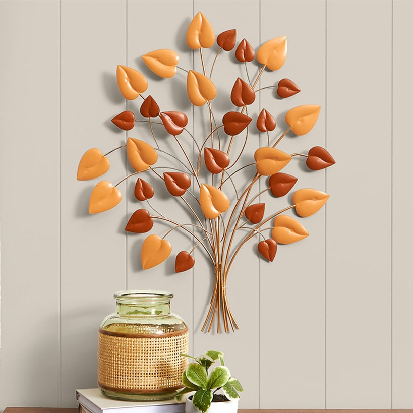 Decorative Metal Wall Tree Décor - Blue/Green, Copper, or Mauve