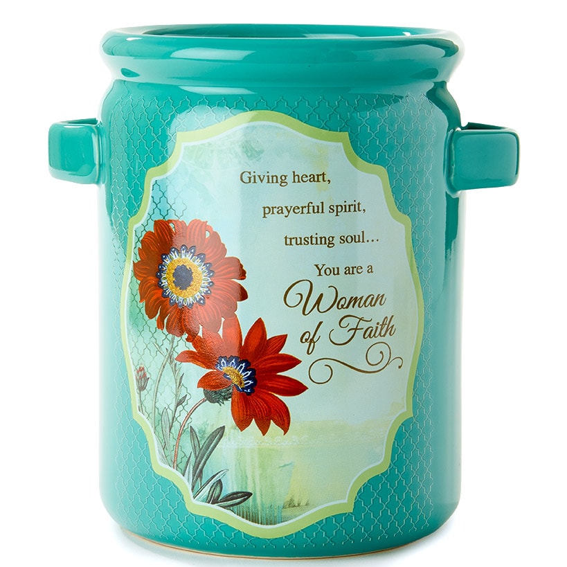 Woman of Faith Religious Kitchen Gifts - Utensil Crock or Cutting Board