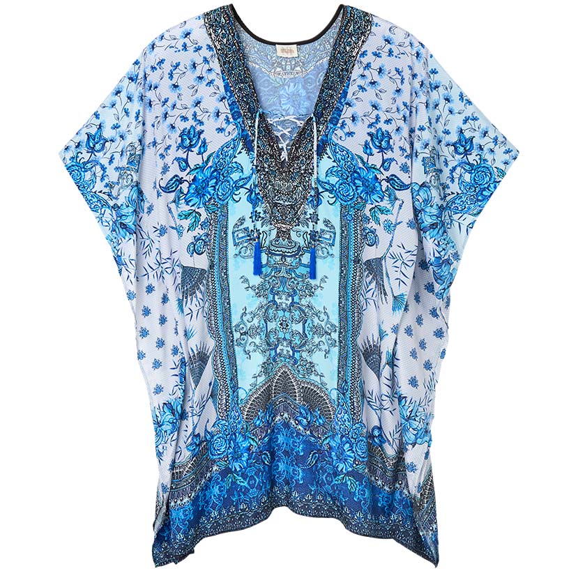 Women's Lace-Up Swimsuit Cover-Up Kaftan
