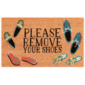 Natura Please Remove Your Shoes Coir Doormat with Non-Slip Backing