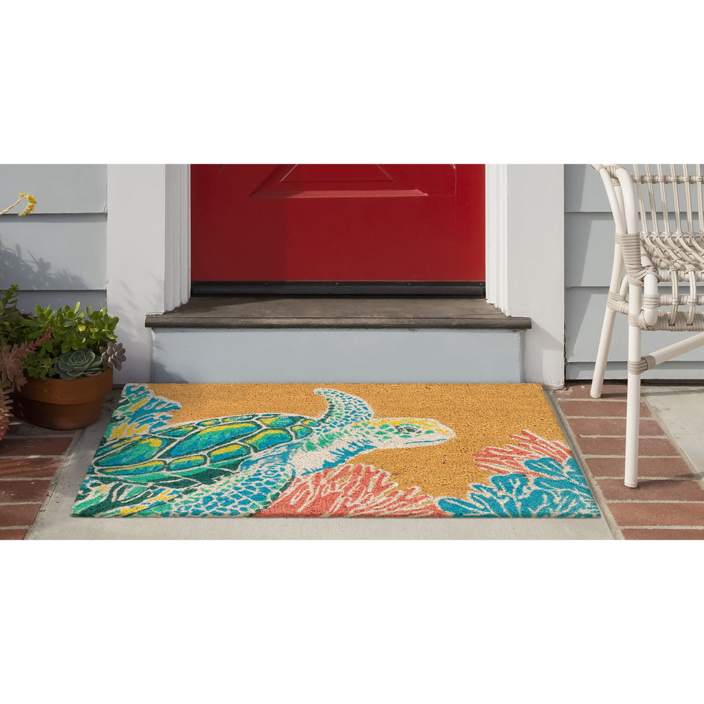 Natura Seaturtle Coir Doormat with Non-Slip Backing