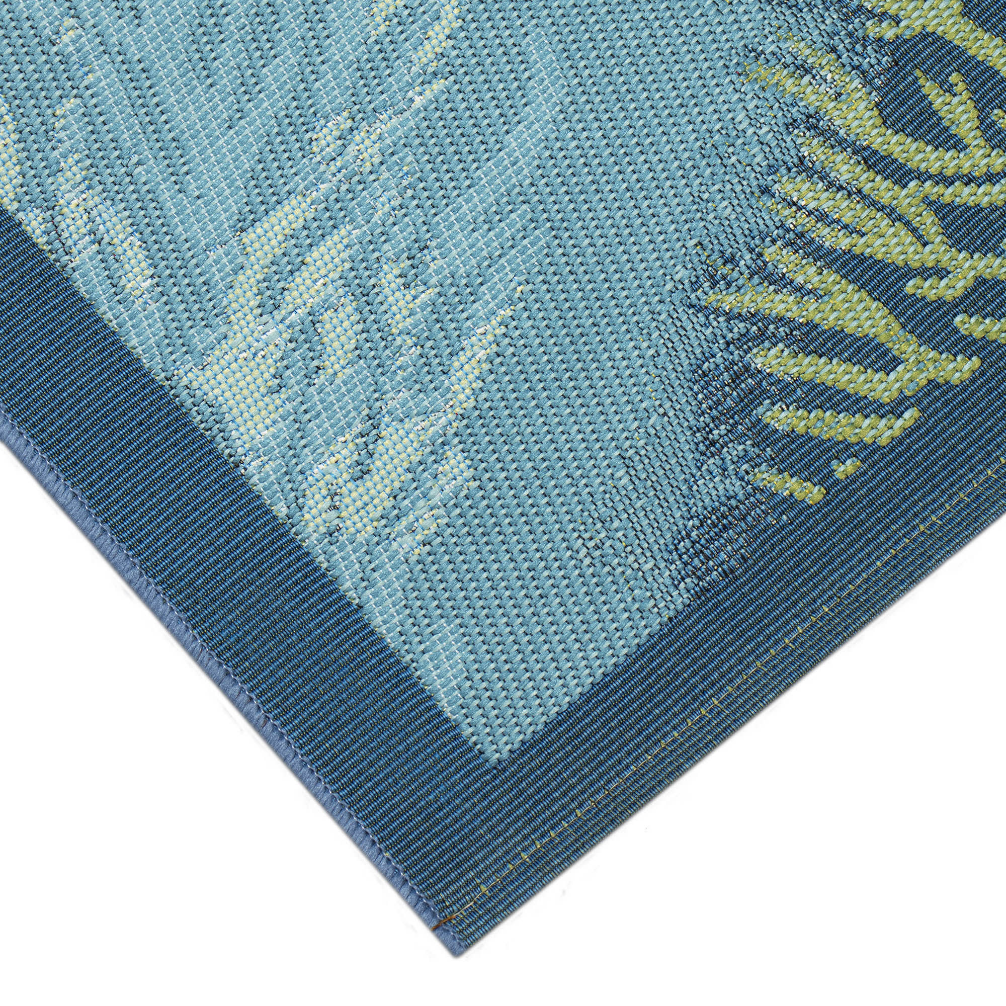 Marina Coral Garden Lapis Indoor Outdoor Area Rug