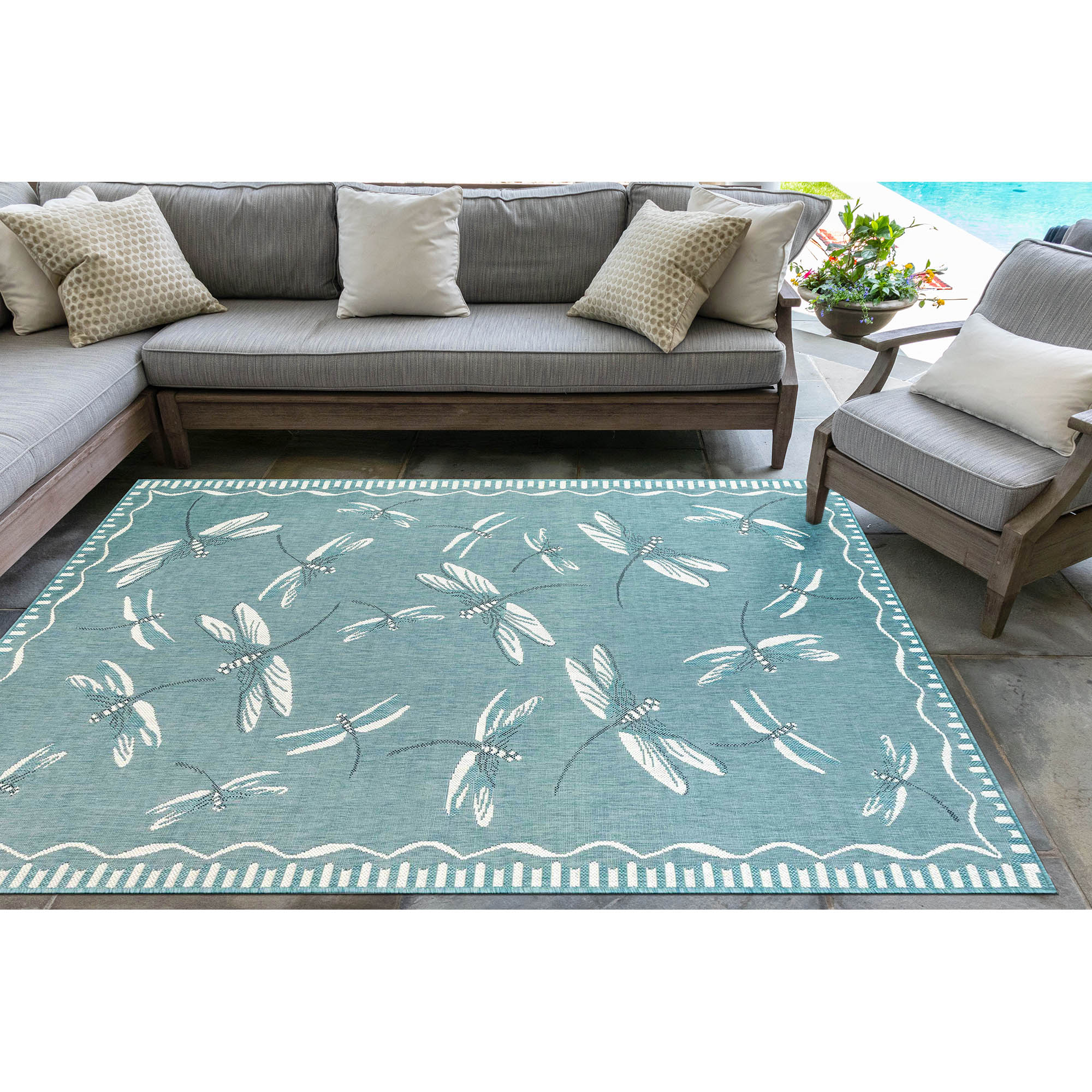 Carmel Dragonfly Indoor Outdoor Area Rug