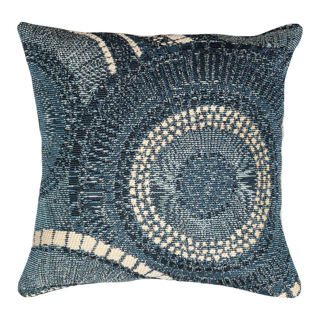 Marina Circles Indoor Outdoor Throw Pillow