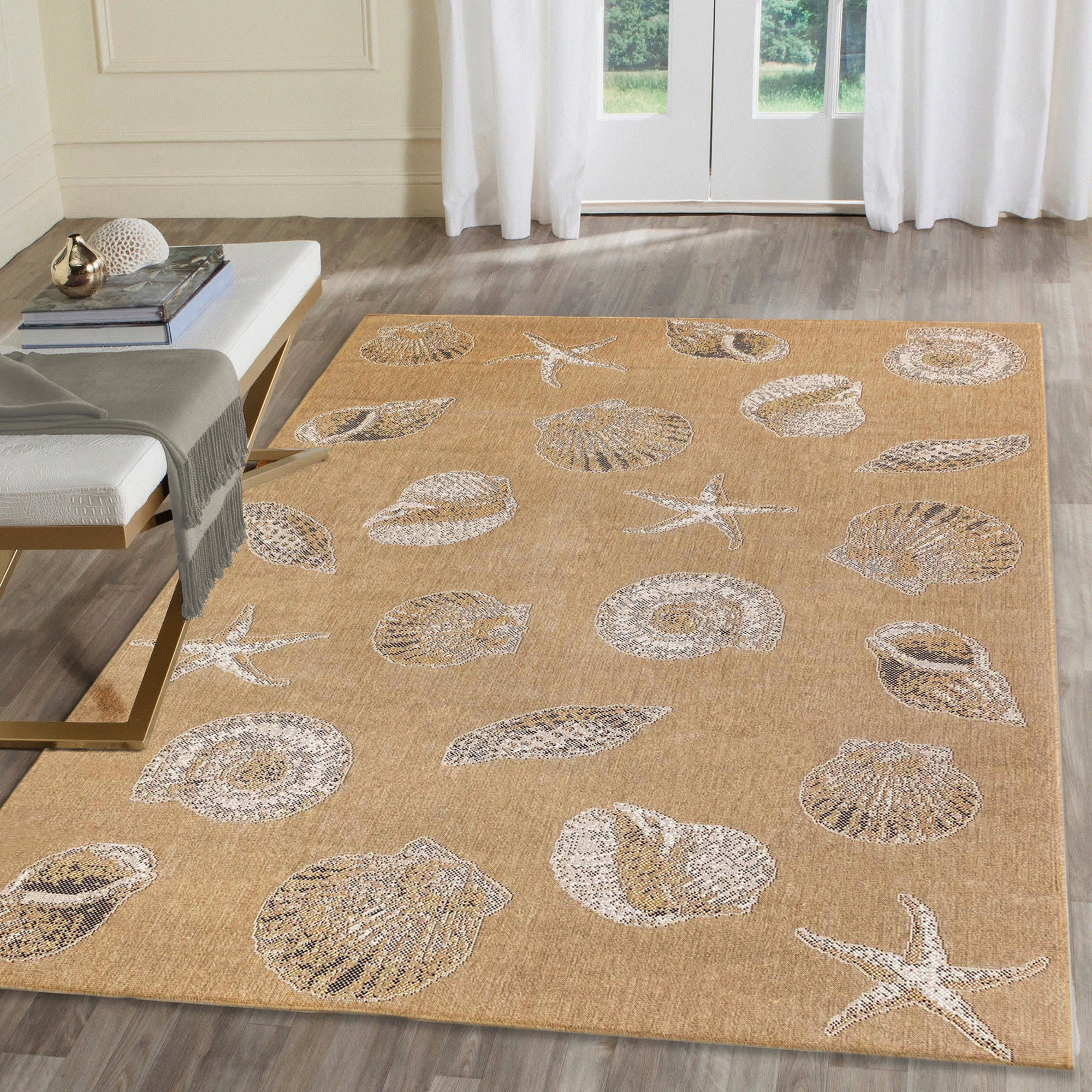 Carmel Shells Indoor Outdoor Area Rug