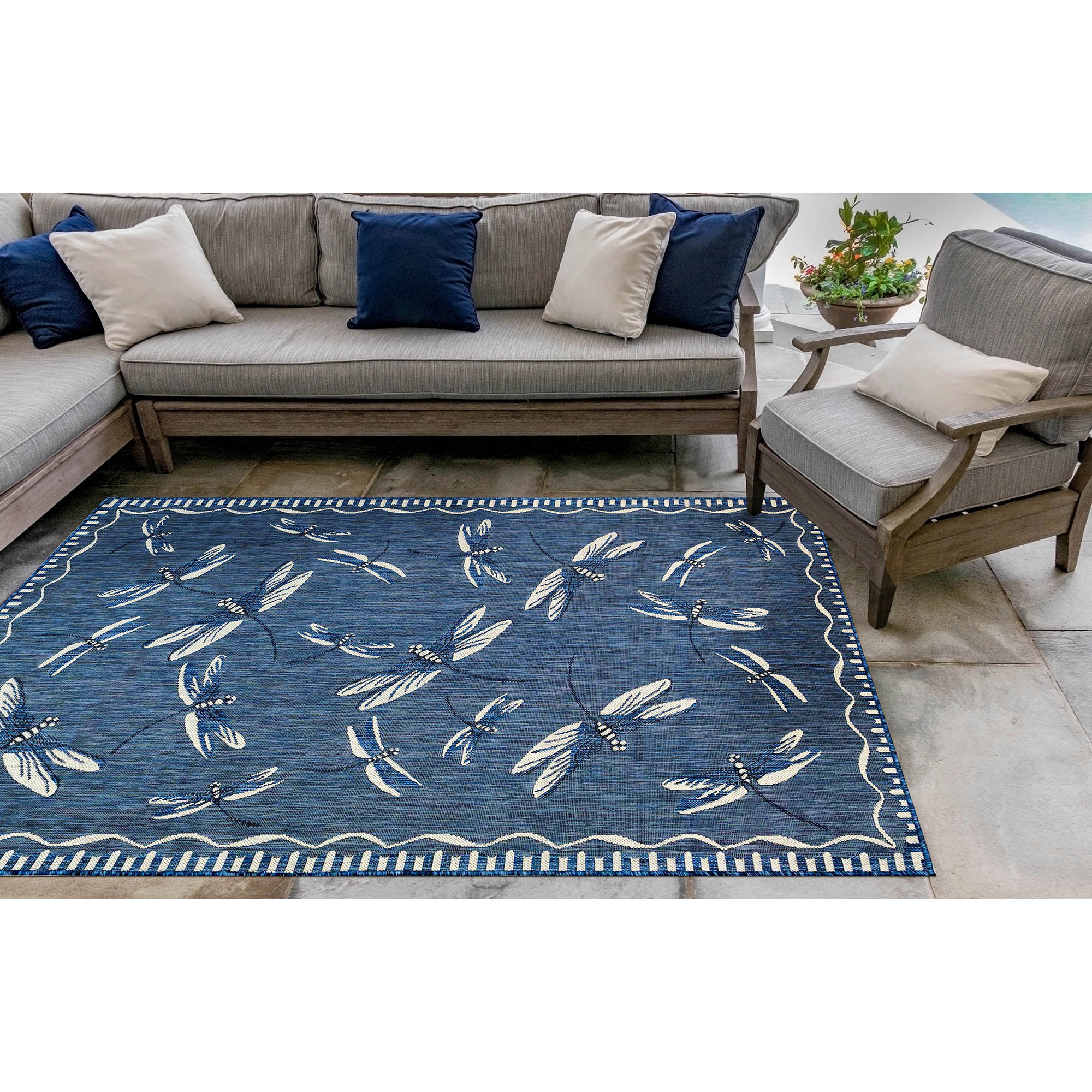 Carmel Dragonfly Indoor Outdoor Area Rug