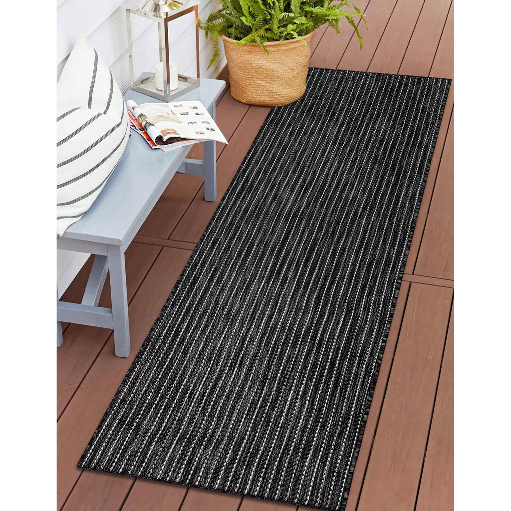 Carmel Texture Stripe Indoor Outdoor Area Rug