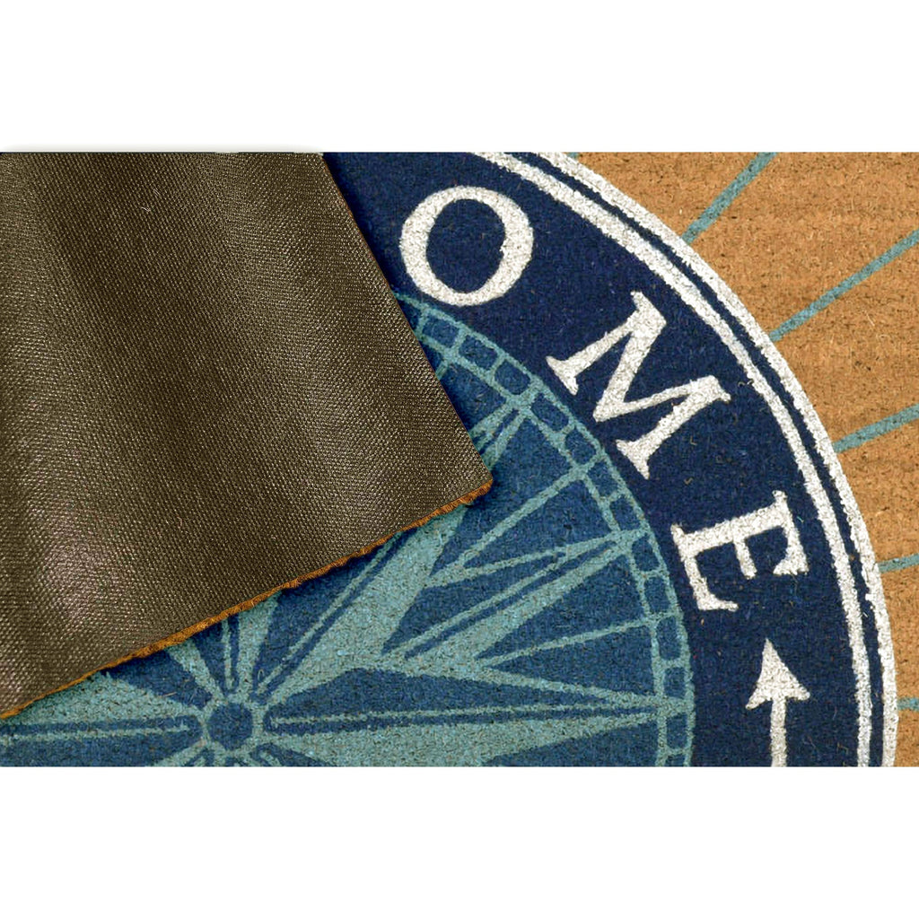 Natura Compass Coir Doormat with Non-Skid Backing