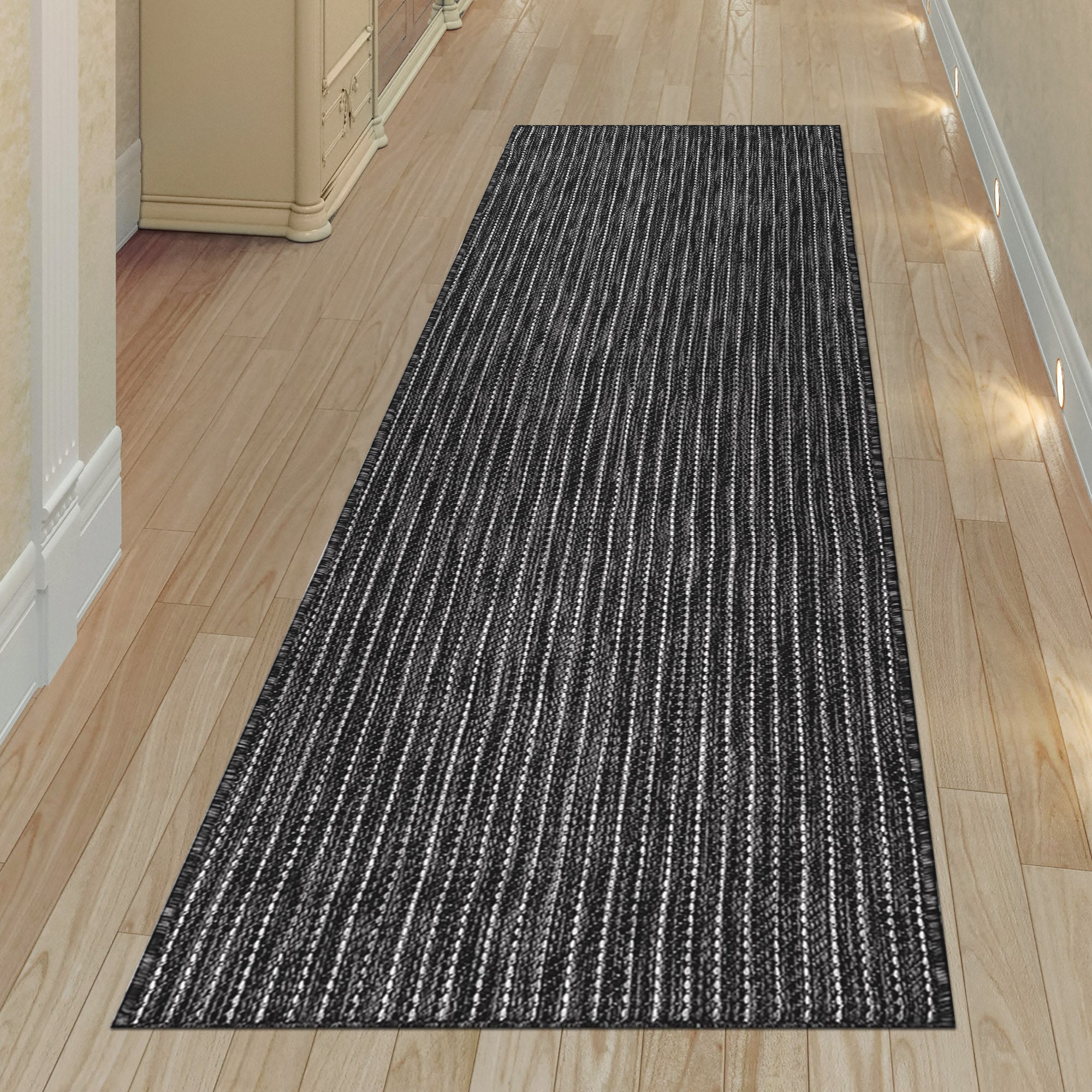 Carmel Texture Stripe Indoor Outdoor Area Rug