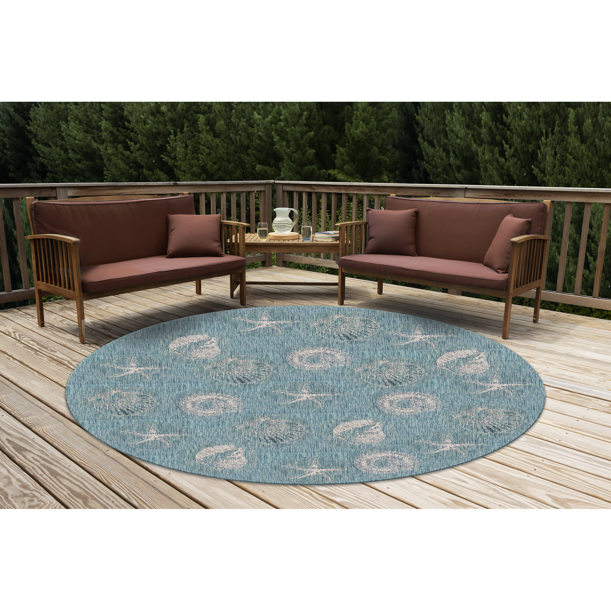 Carmel Shells Indoor Outdoor Area Rug