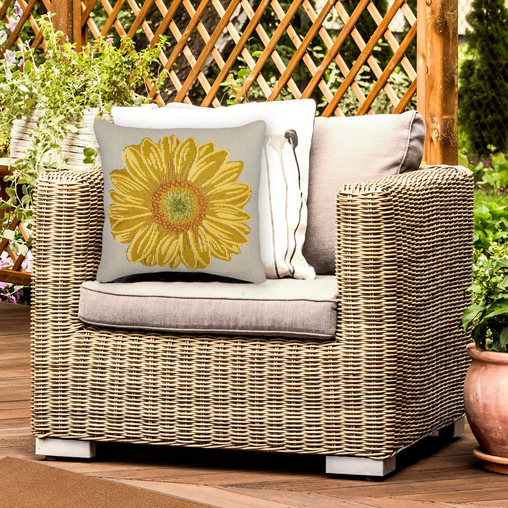 Marina Flower Indoor Outdoor Pillow