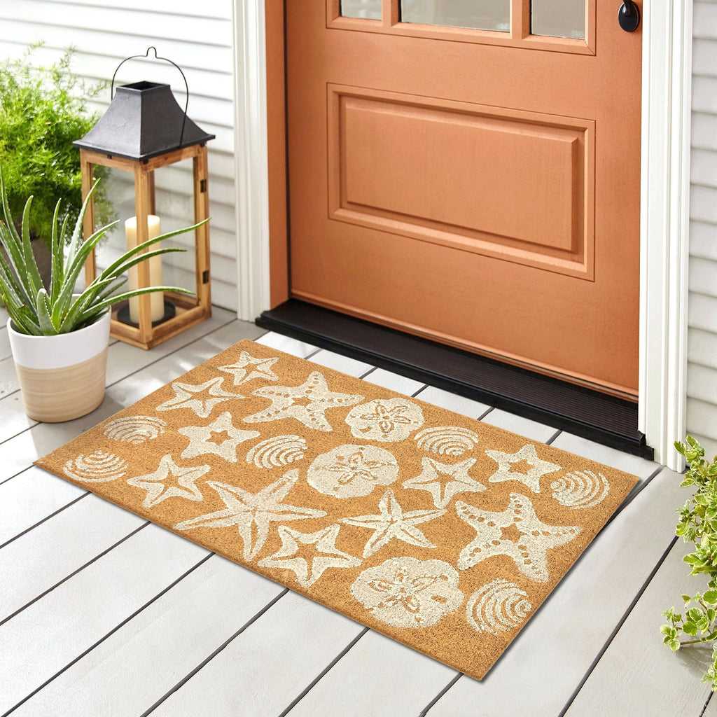 Natura Shells Coir Doormat with Non-Slip Backing