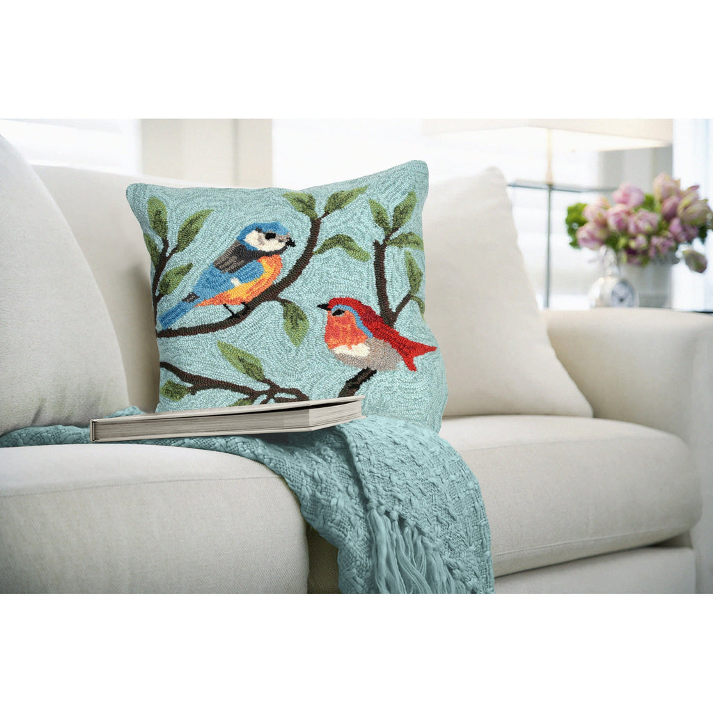 Frontporch Birds On Branches Indoor Outdoor Throw Pillow