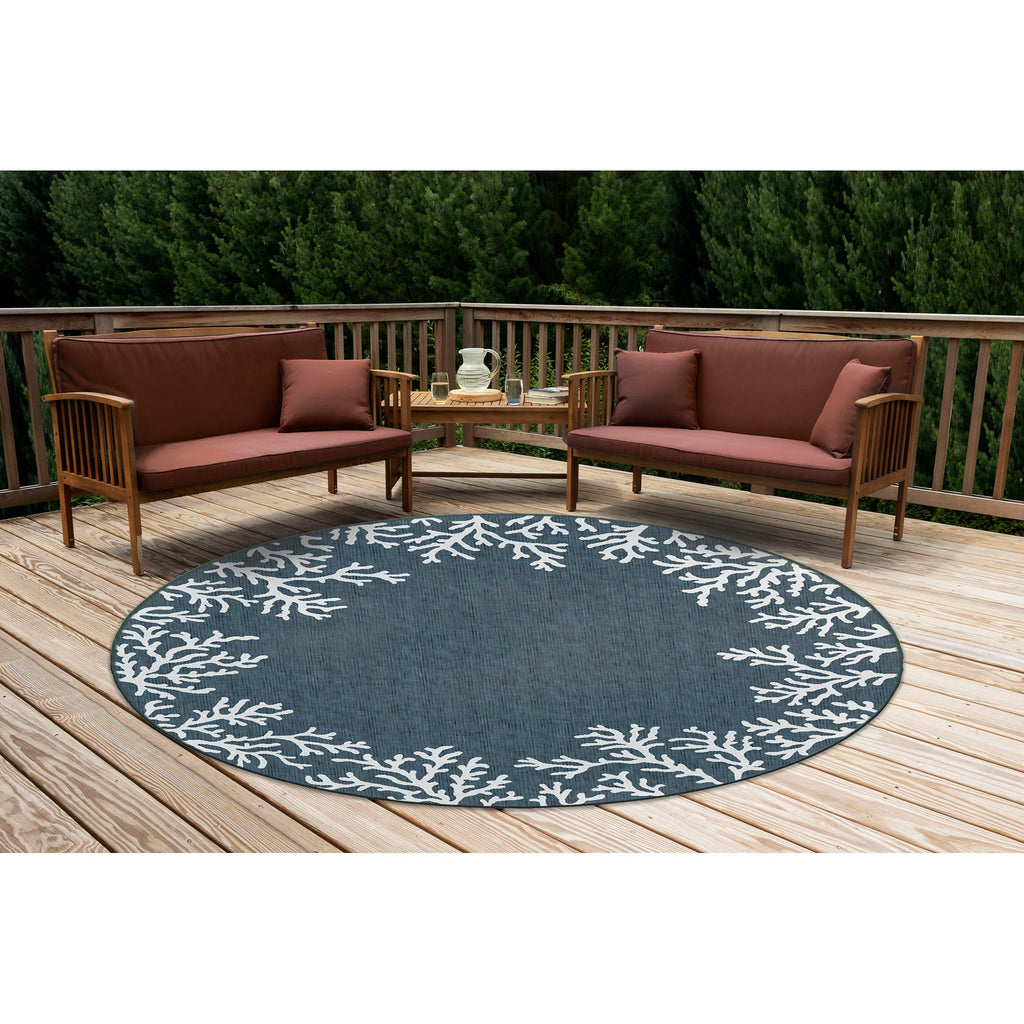 Carmel Coral Border Indoor Outdoor Area Rug