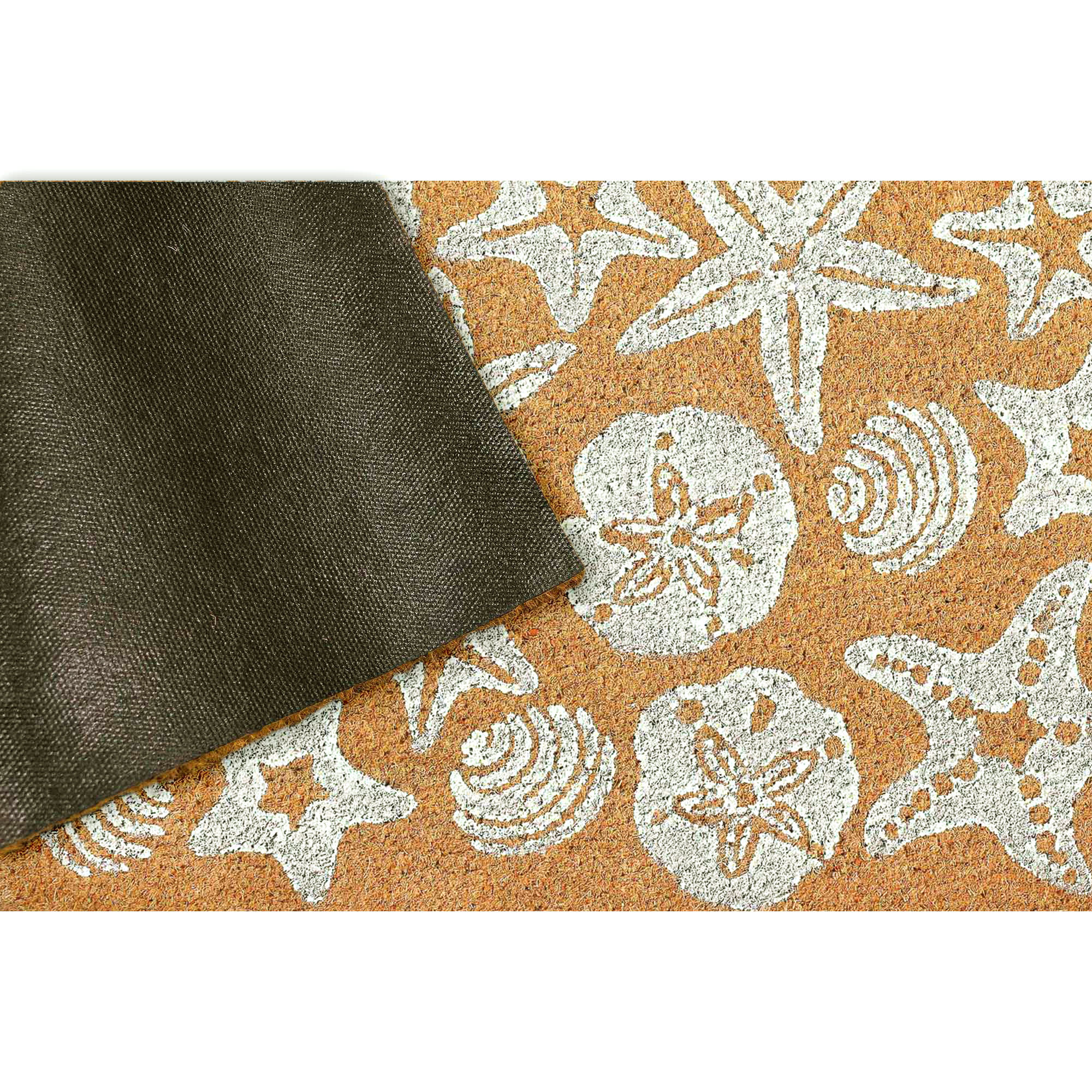 Natura Shells Coir Doormat with Non-Slip Backing