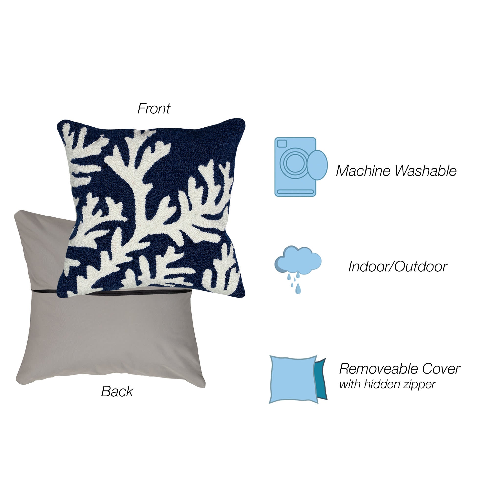 Frontporch Coral Indoor Outdoor Throw Pillow