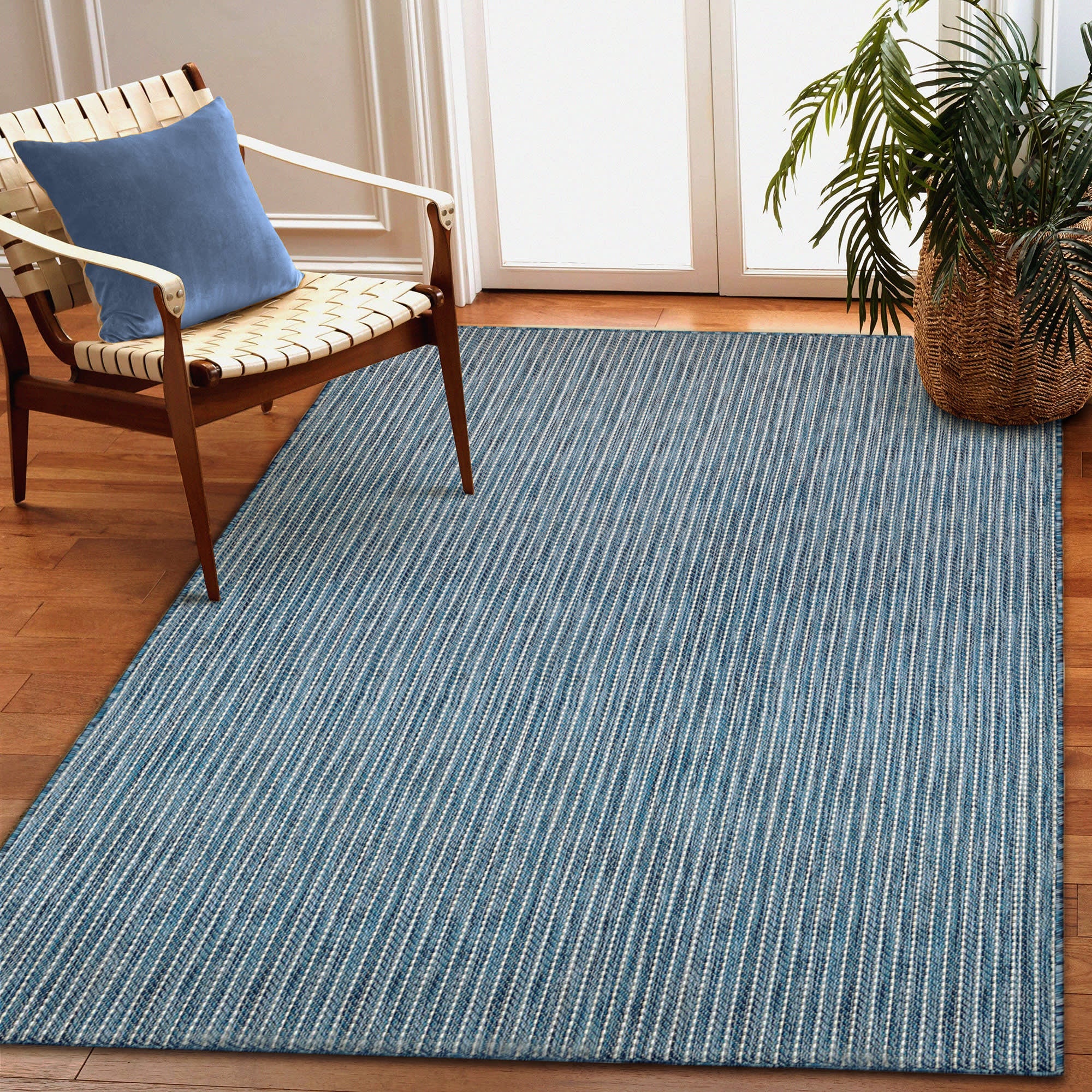 Carmel Texture Stripe Indoor Outdoor Area Rug