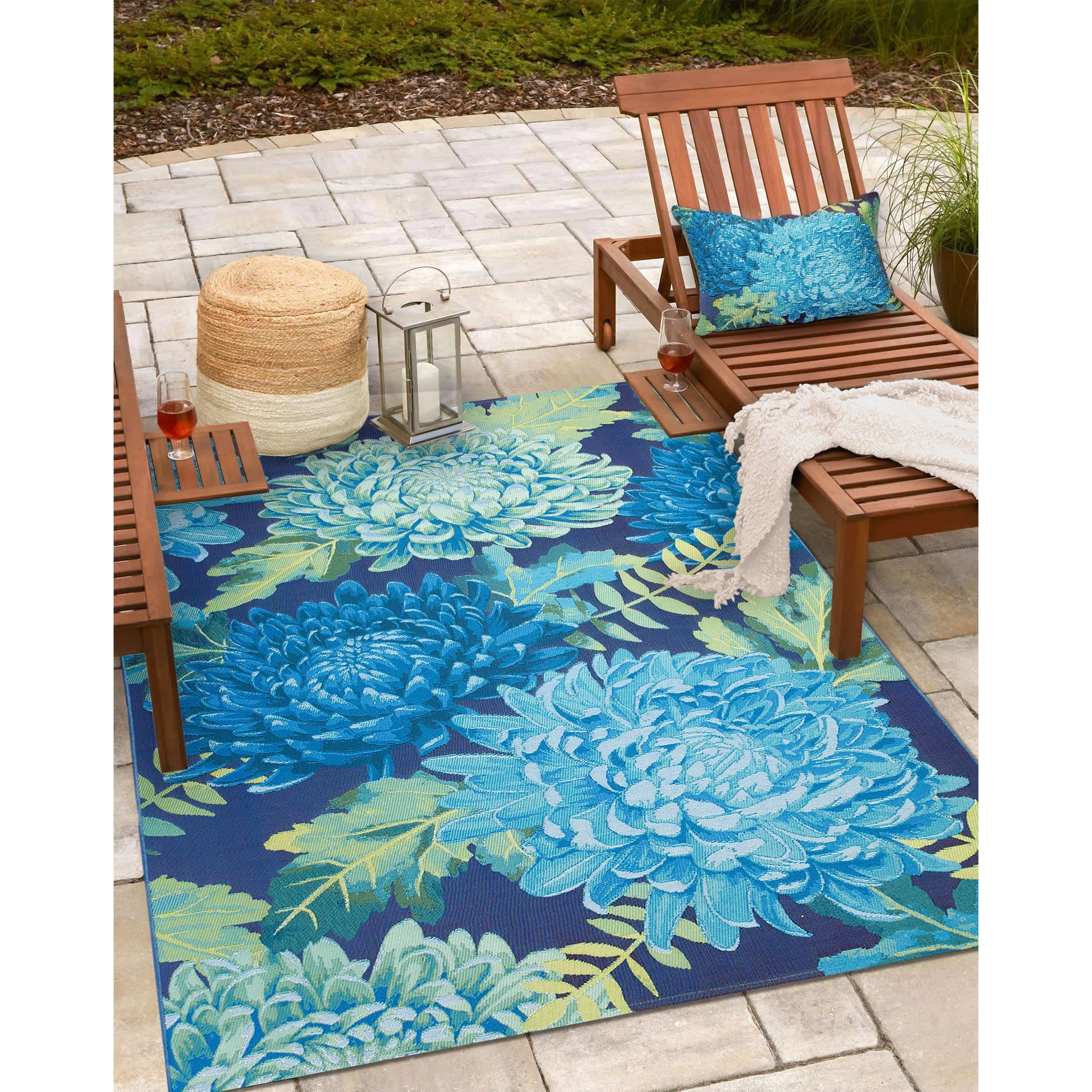 Marina Mums Indoor Outdoor Throw Pillow