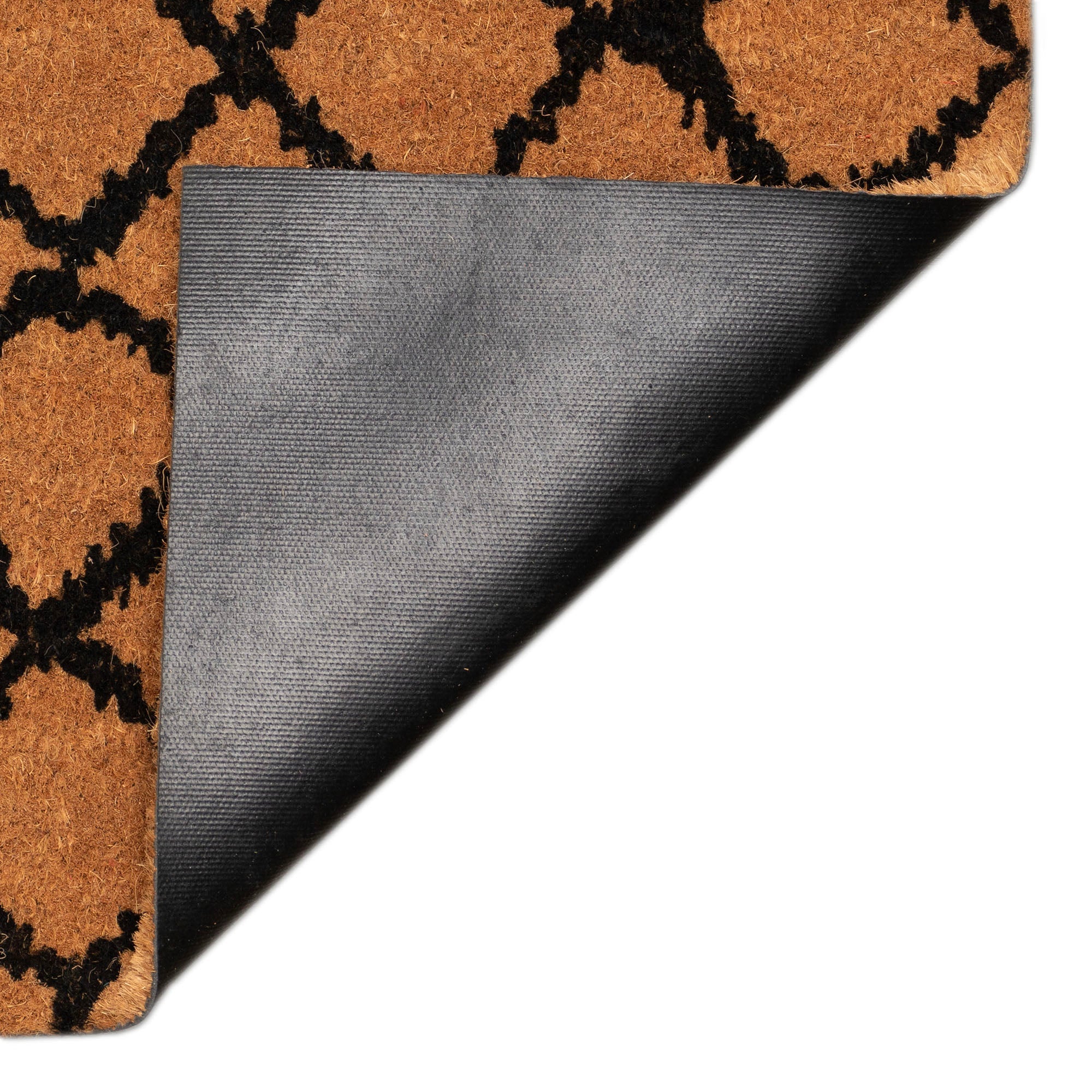 Natura Ikat Lattice Coir Doormat with Non-Skid Backing