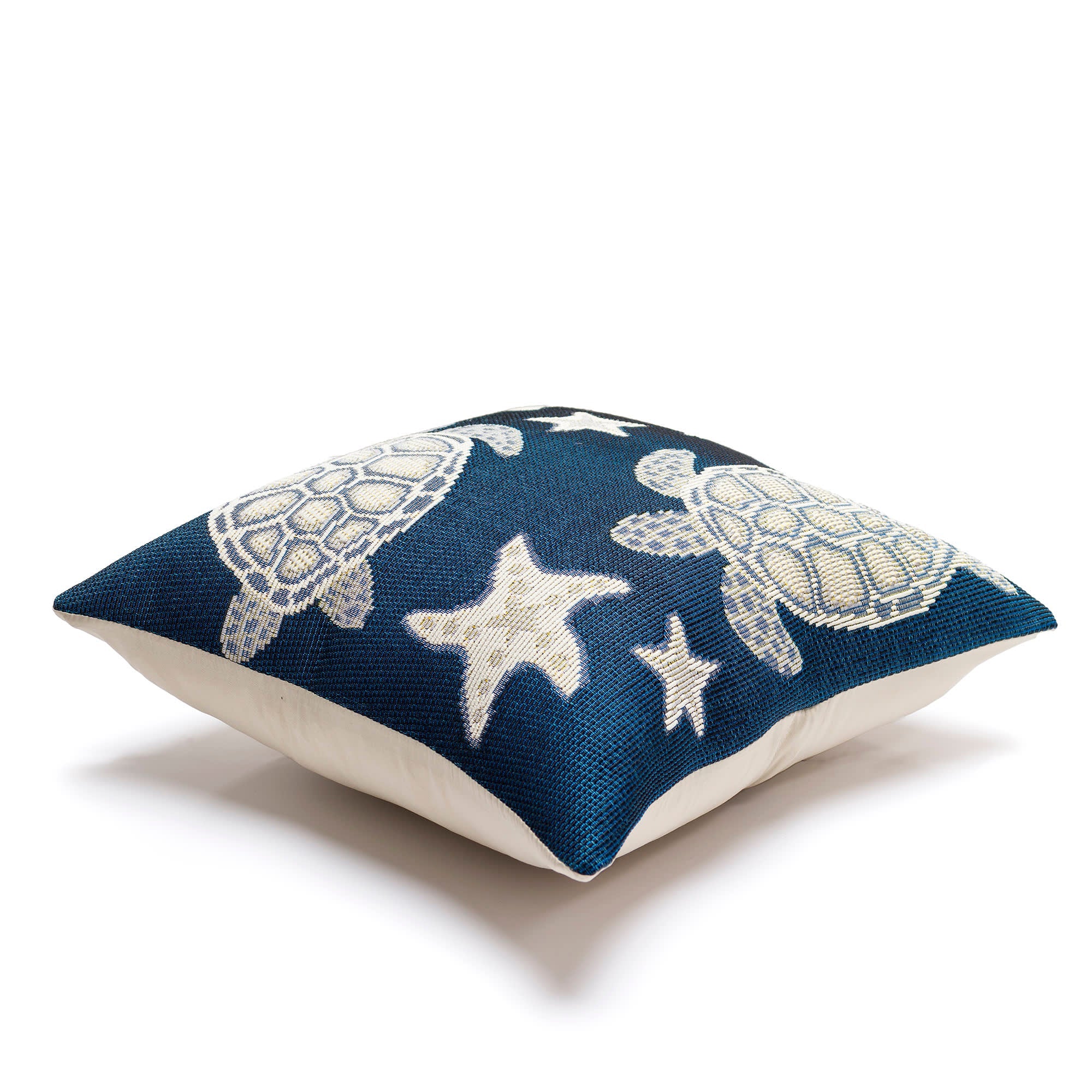 Marina Turtle And Stars Indoor Outdoor Throw Pillow
