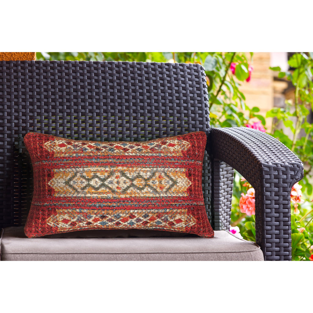 Marina Tribal Stripe Indoor Outdoor Throw Pillow