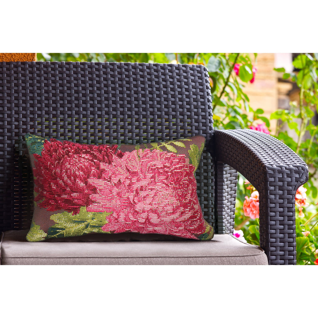 Marina Mums Indoor Outdoor Throw Pillow