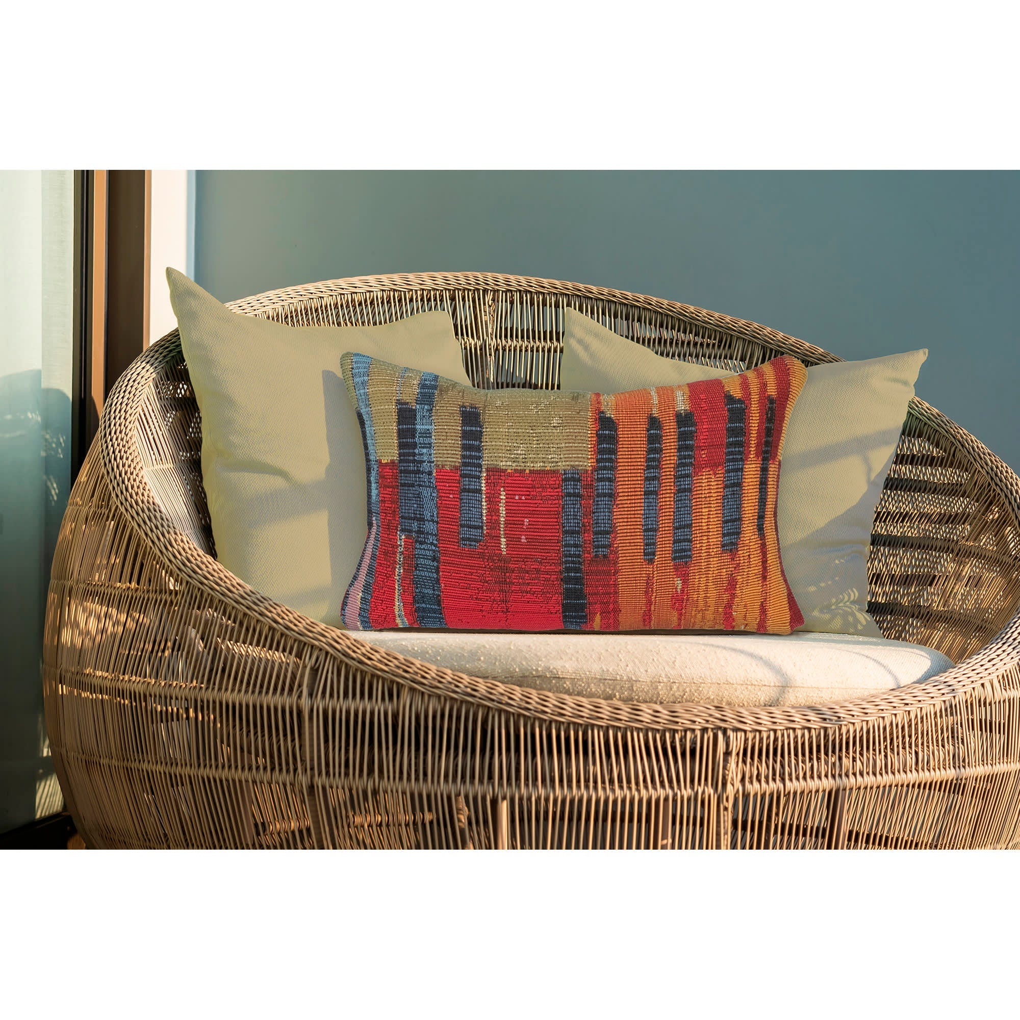 Marina Paintbox Indoor Outdoor Throw Pillow