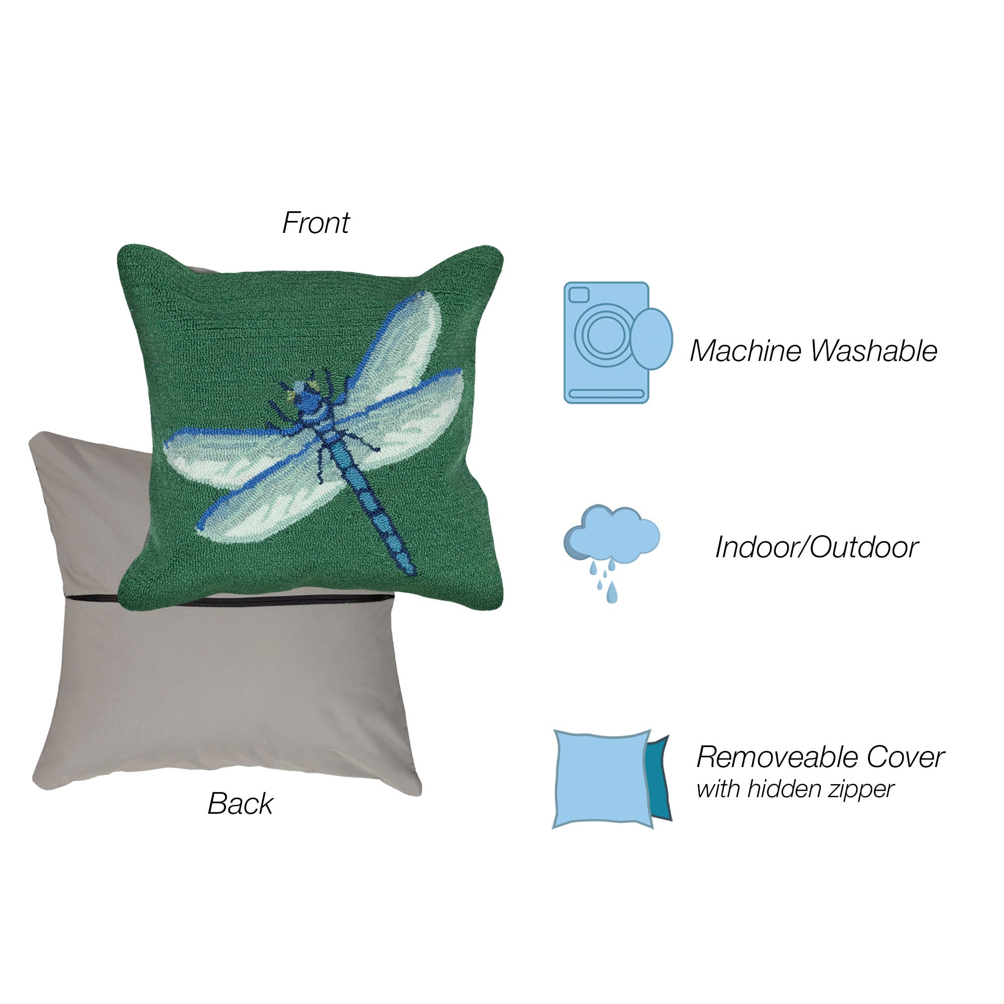 Frontporch Dragonfly Indoor Outdoor Throw Pillow
