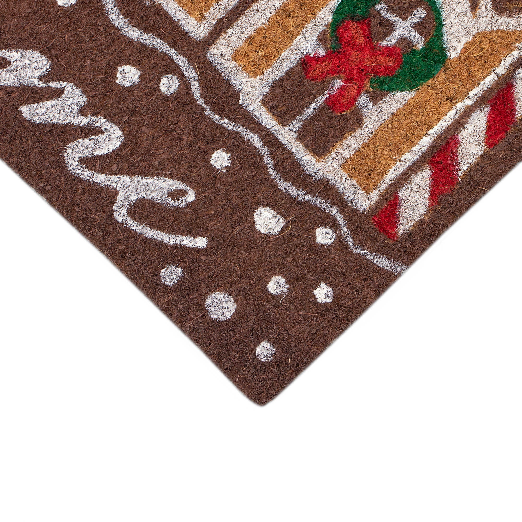 Natura Gingerbread House Welcome Coir Doormat with Non-Slip Backing
