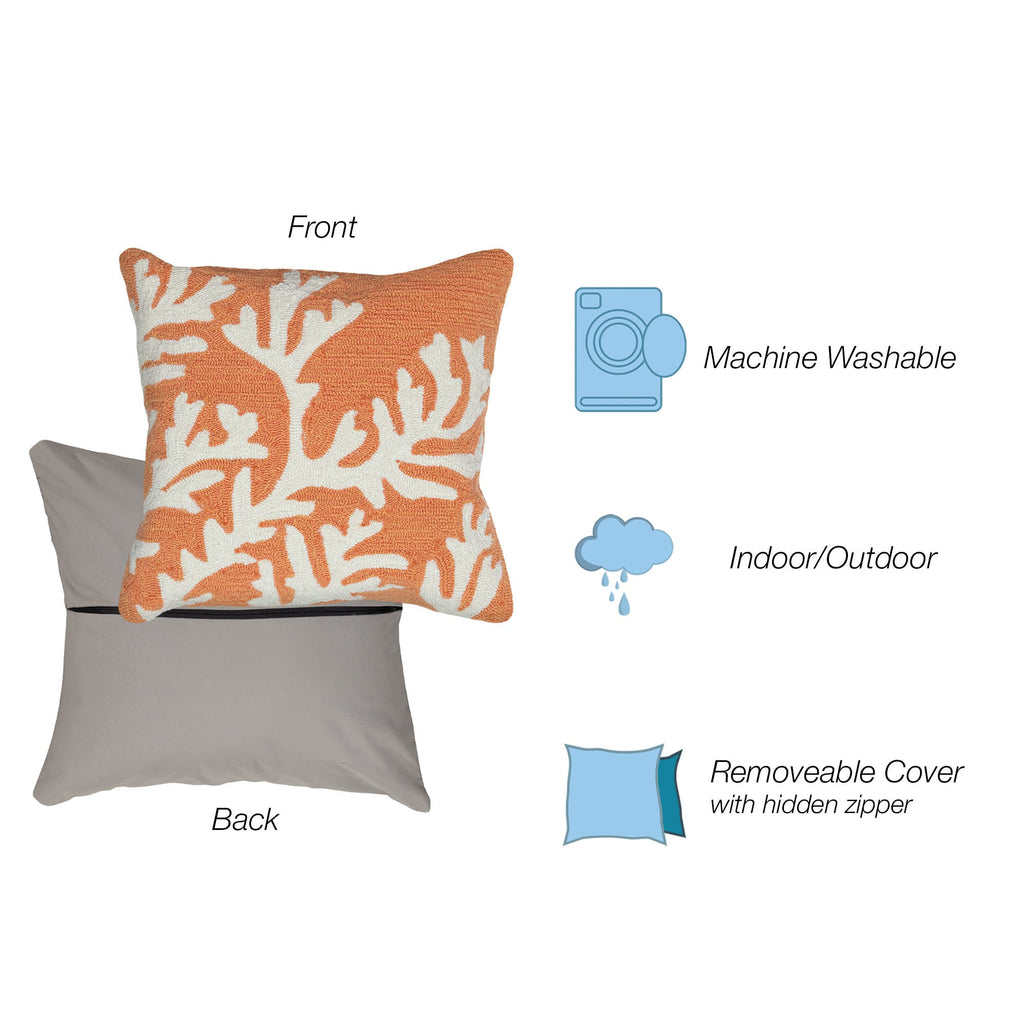 Frontporch Coral Indoor Outdoor Throw Pillow