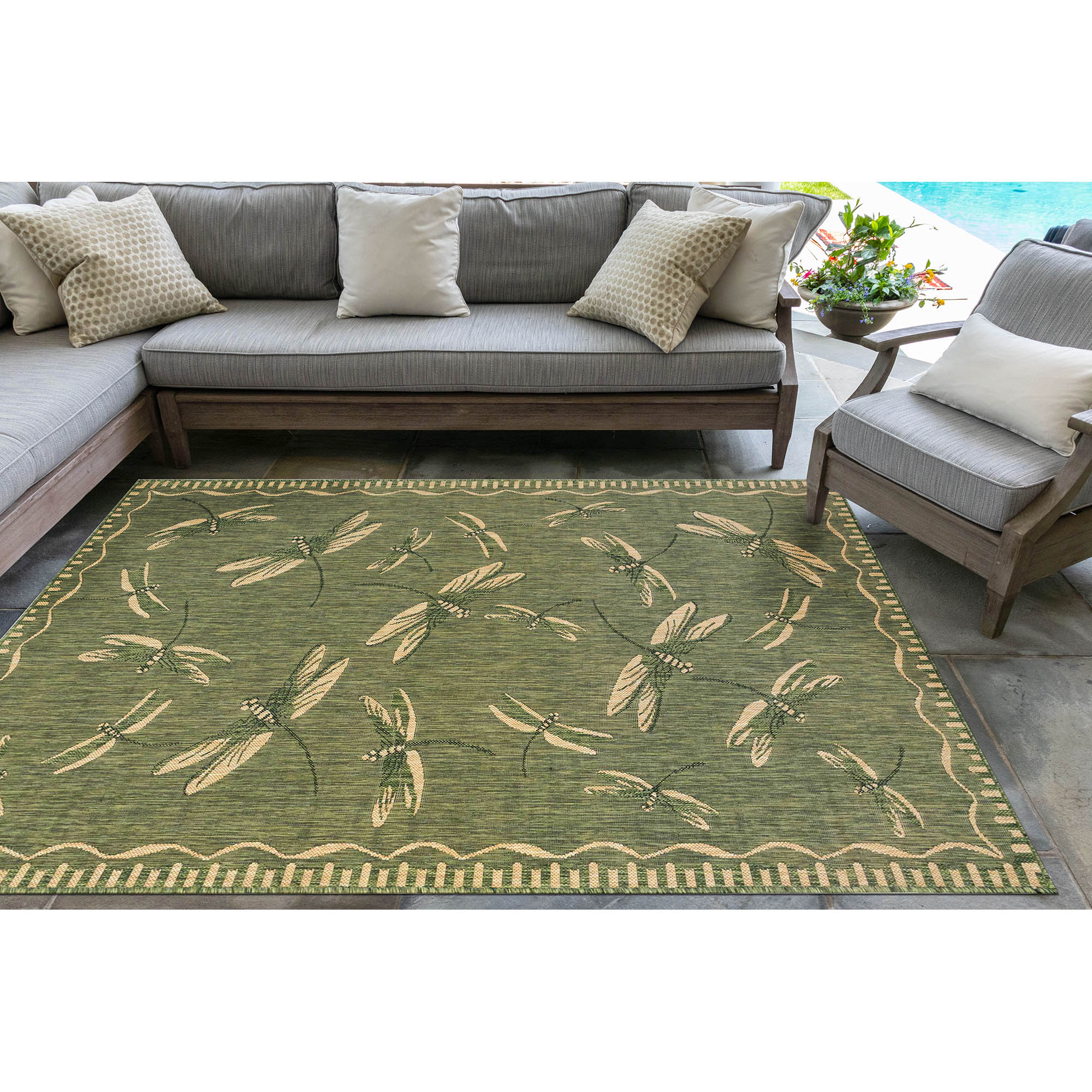 Carmel Dragonfly Indoor Outdoor Area Rug