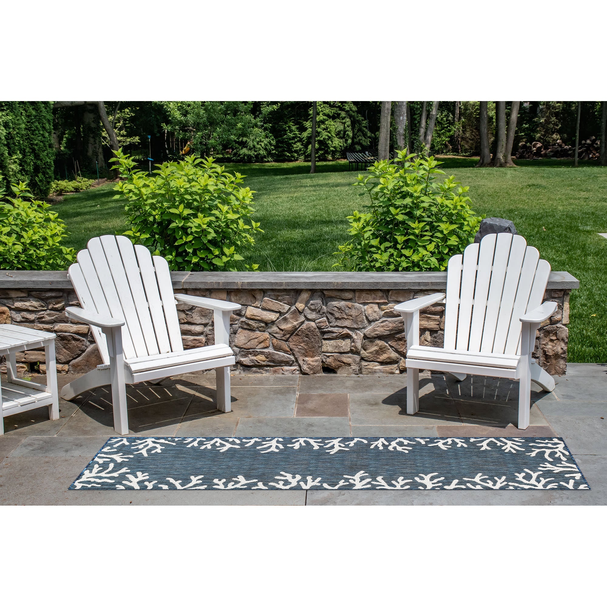 Carmel Coral Border Indoor Outdoor Area Rug