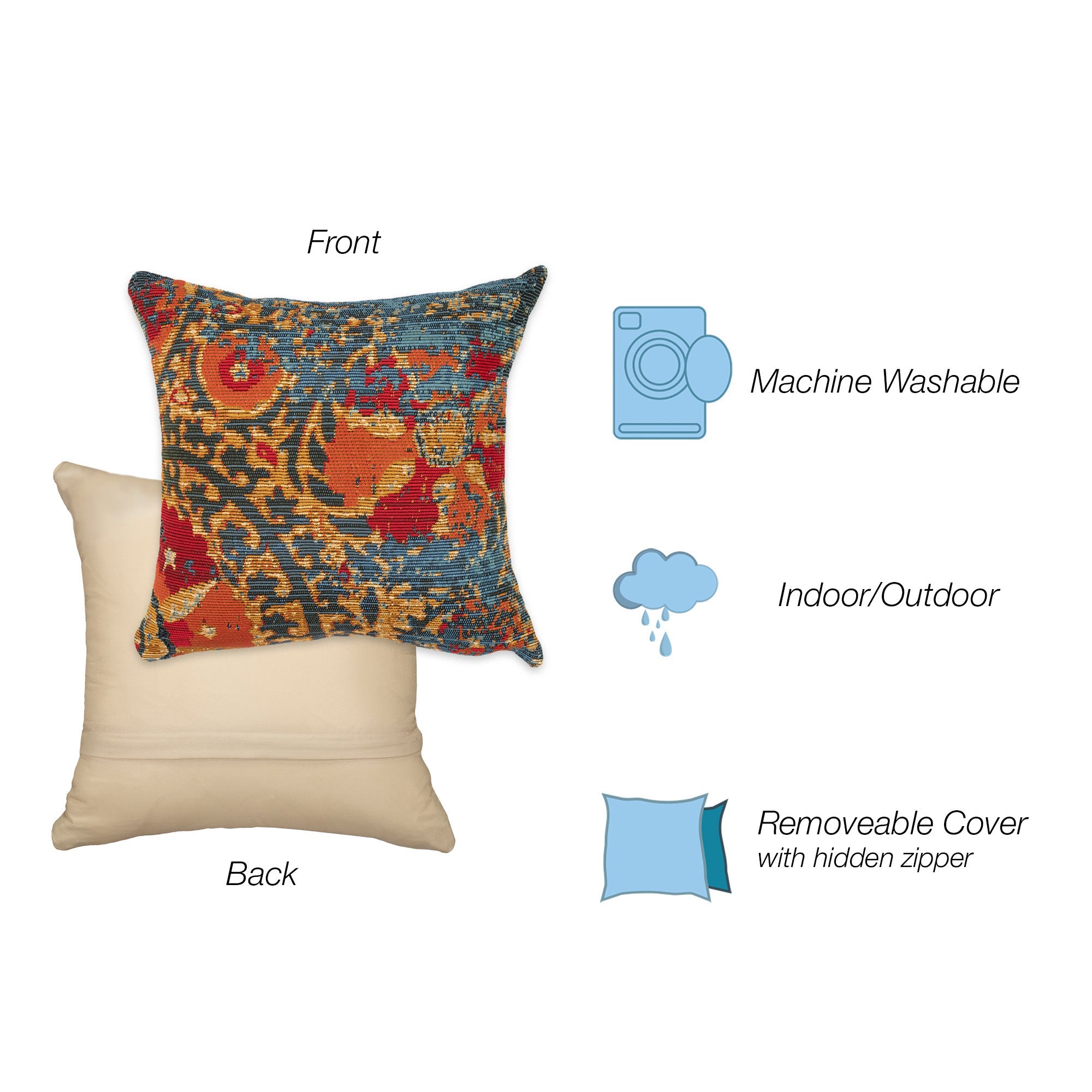 Marina Suzanie Indoor Outdoor Throw Pillow