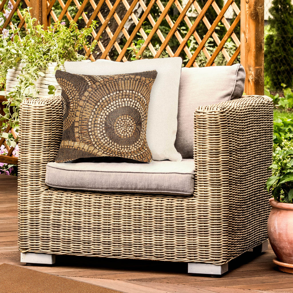 Marina Circles Indoor Outdoor Throw Pillow