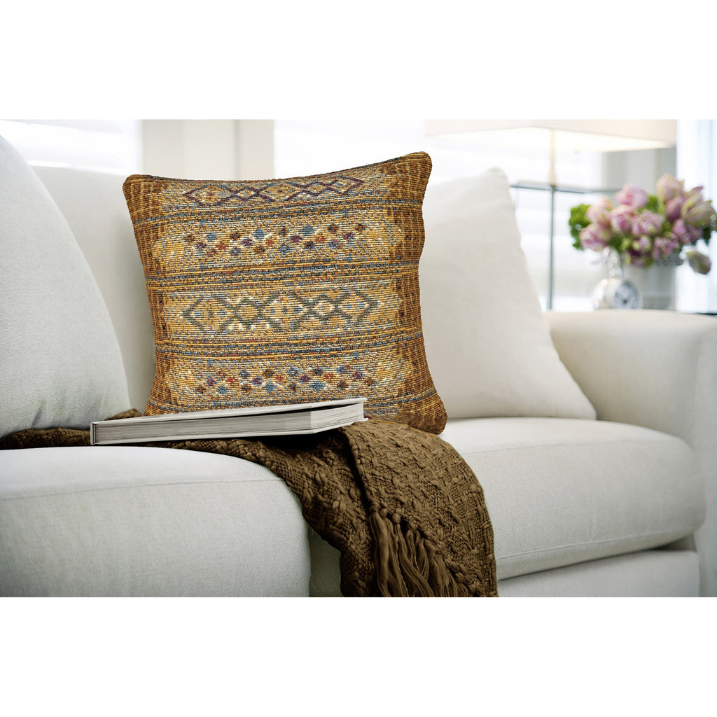 Marina Tribal Stripe Indoor Outdoor Throw Pillow