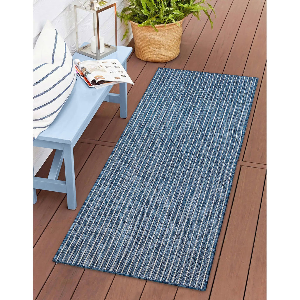 Carmel Texture Stripe Indoor Outdoor Area Rug