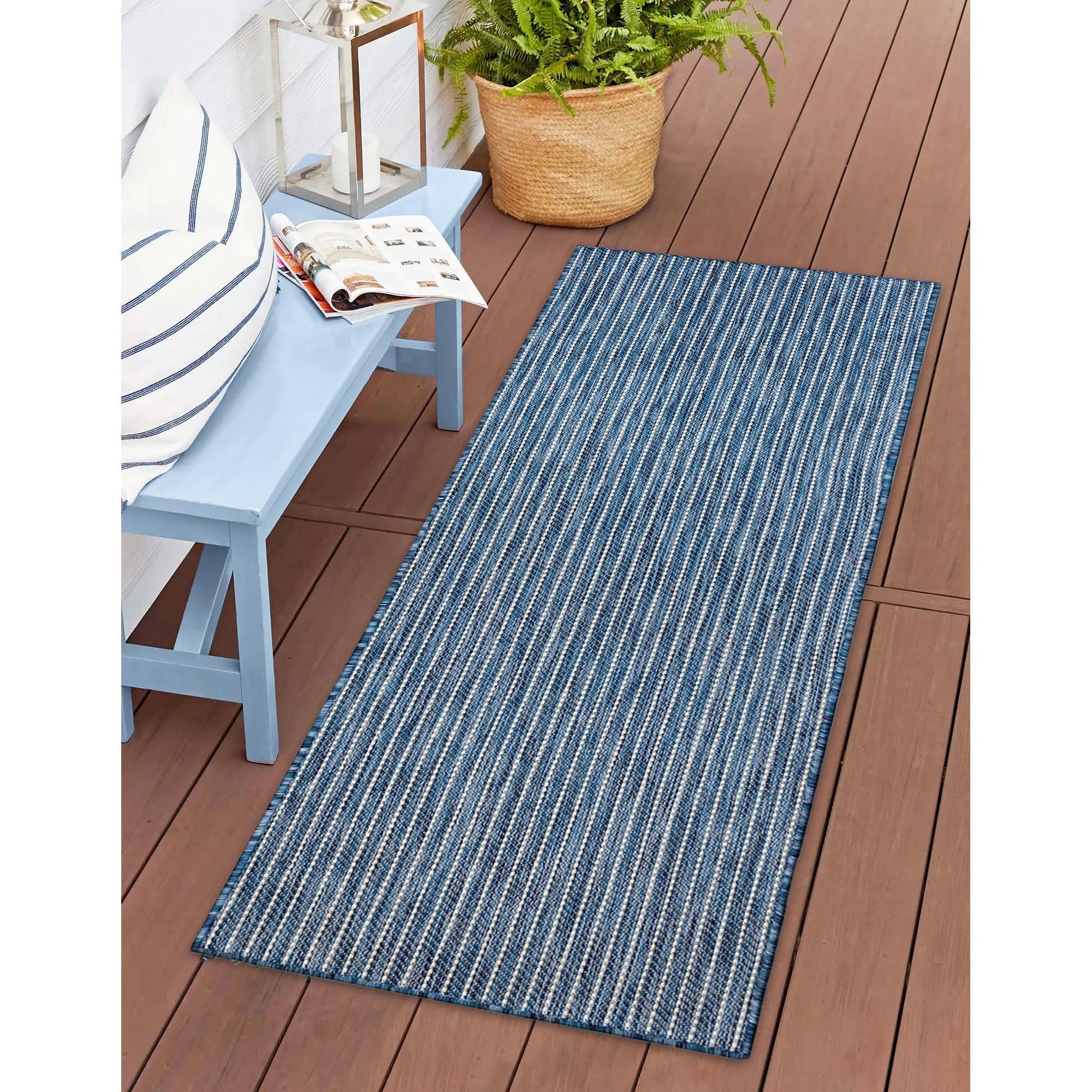 Carmel Texture Stripe Indoor Outdoor Area Rug