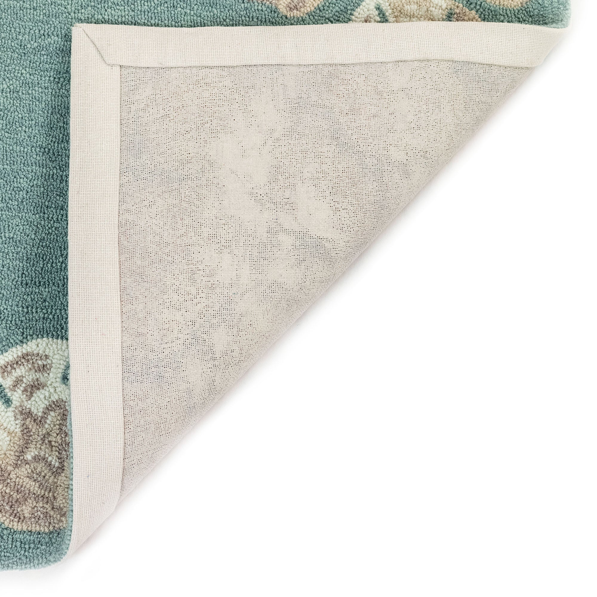 Capri Seashell Border Indoor Outdoor Area Rug