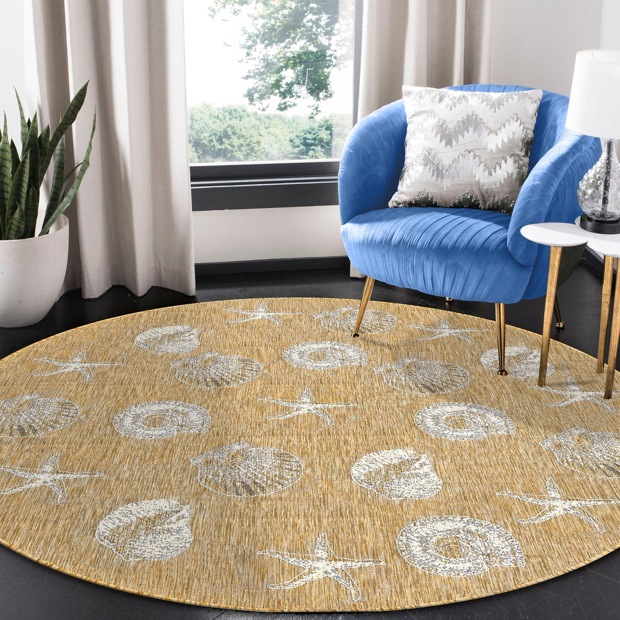 Carmel Shells Indoor Outdoor Area Rug