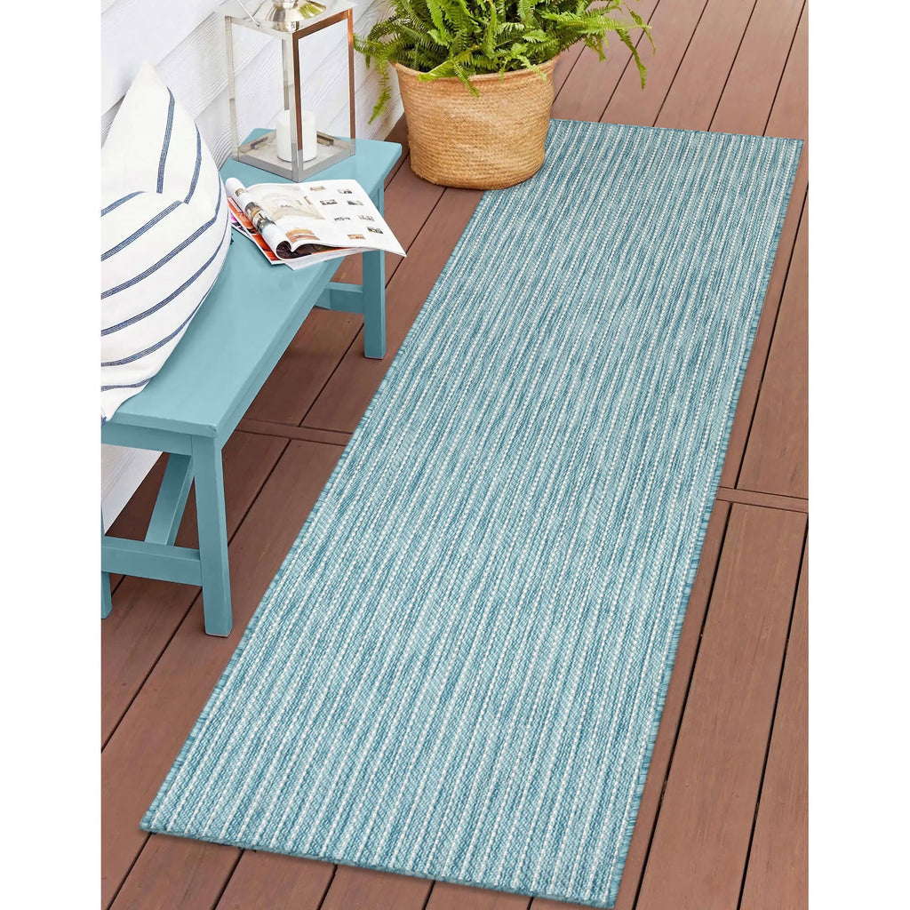 Carmel Texture Stripe Indoor Outdoor Area Rug
