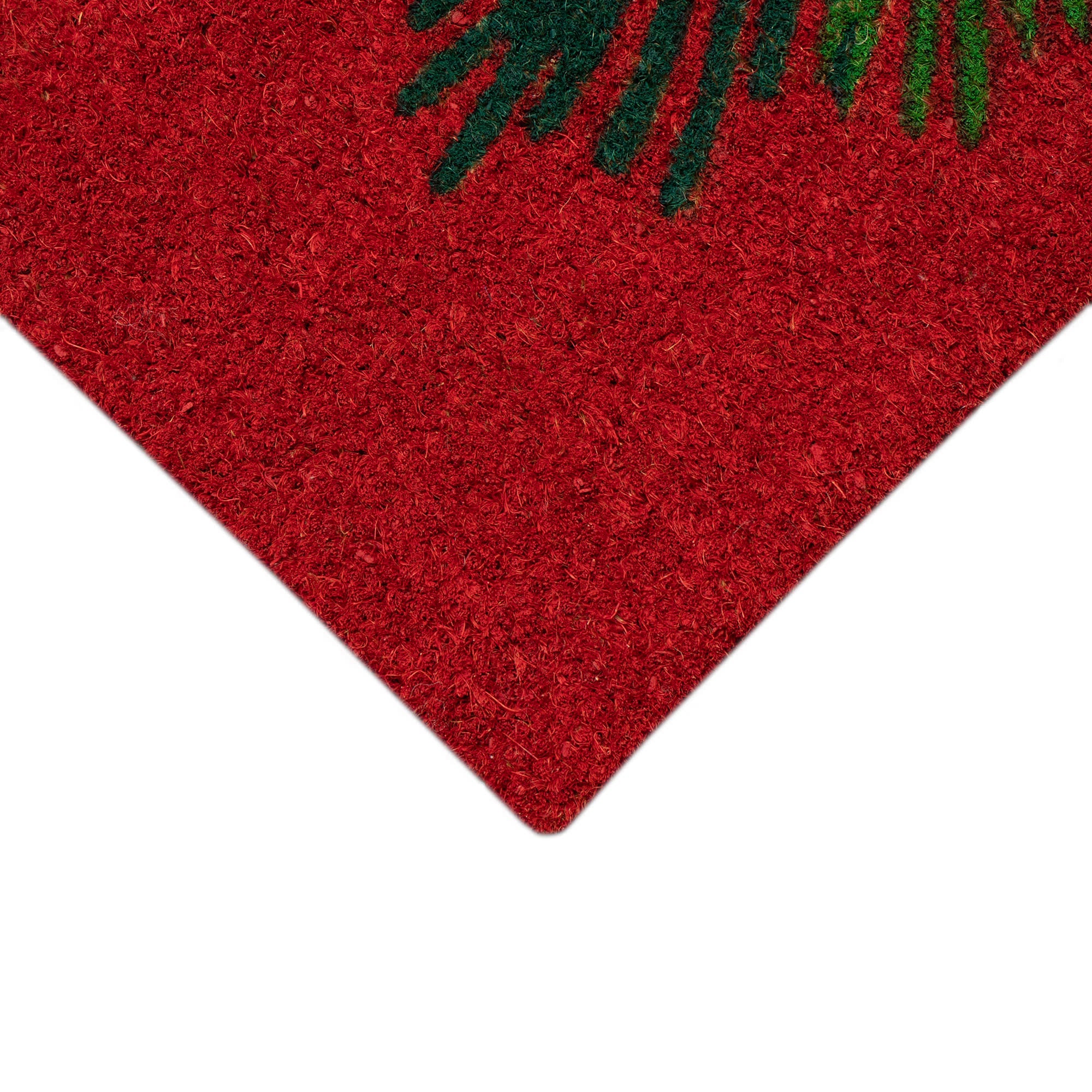 Natura Happy Holidays Holly Coir Doormat with Non-Slip Backing