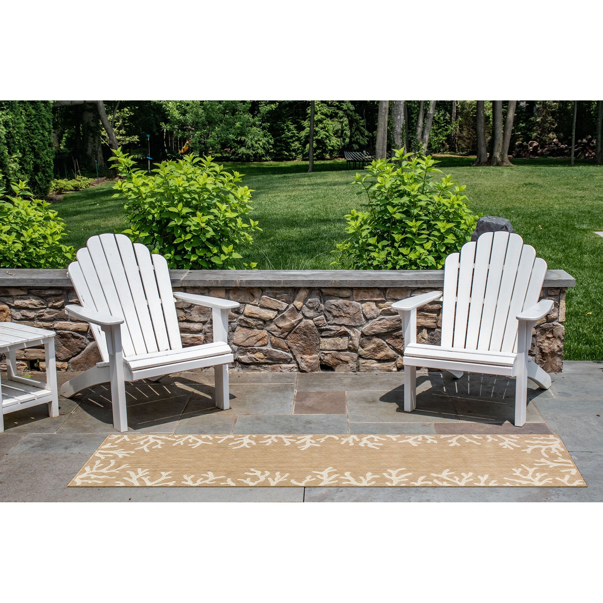 Carmel Coral Border Indoor Outdoor Area Rug
