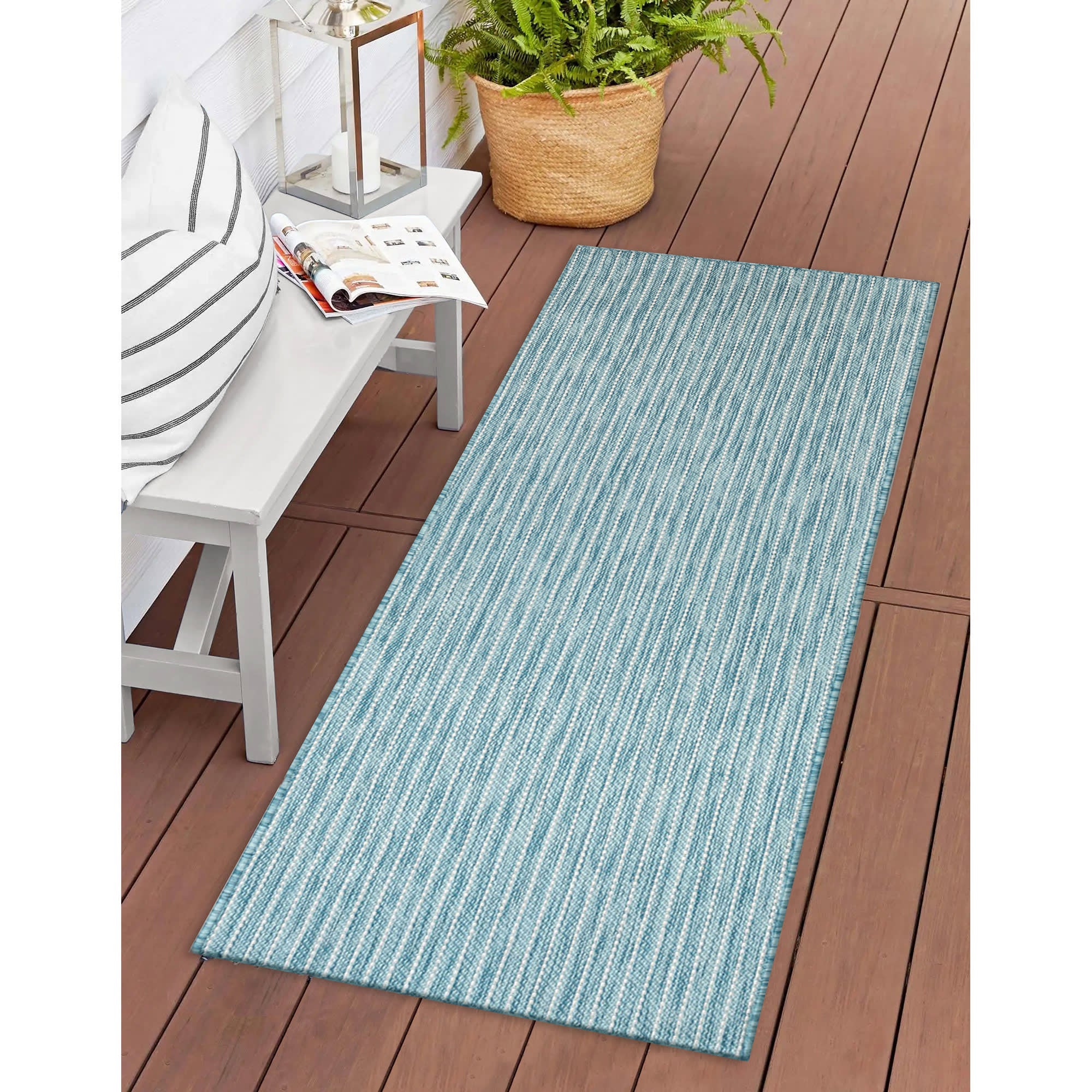 Carmel Texture Stripe Indoor Outdoor Area Rug