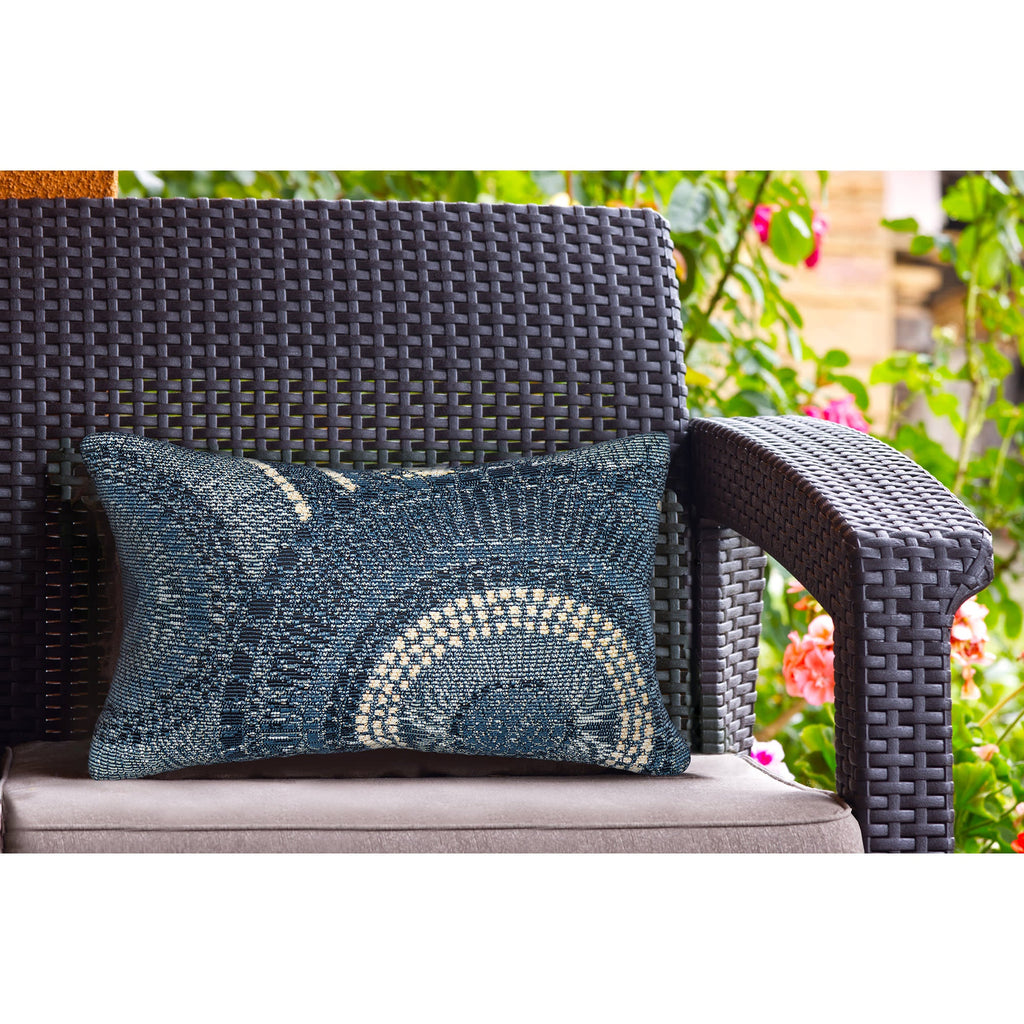 Marina Circles Indoor Outdoor Throw Pillow