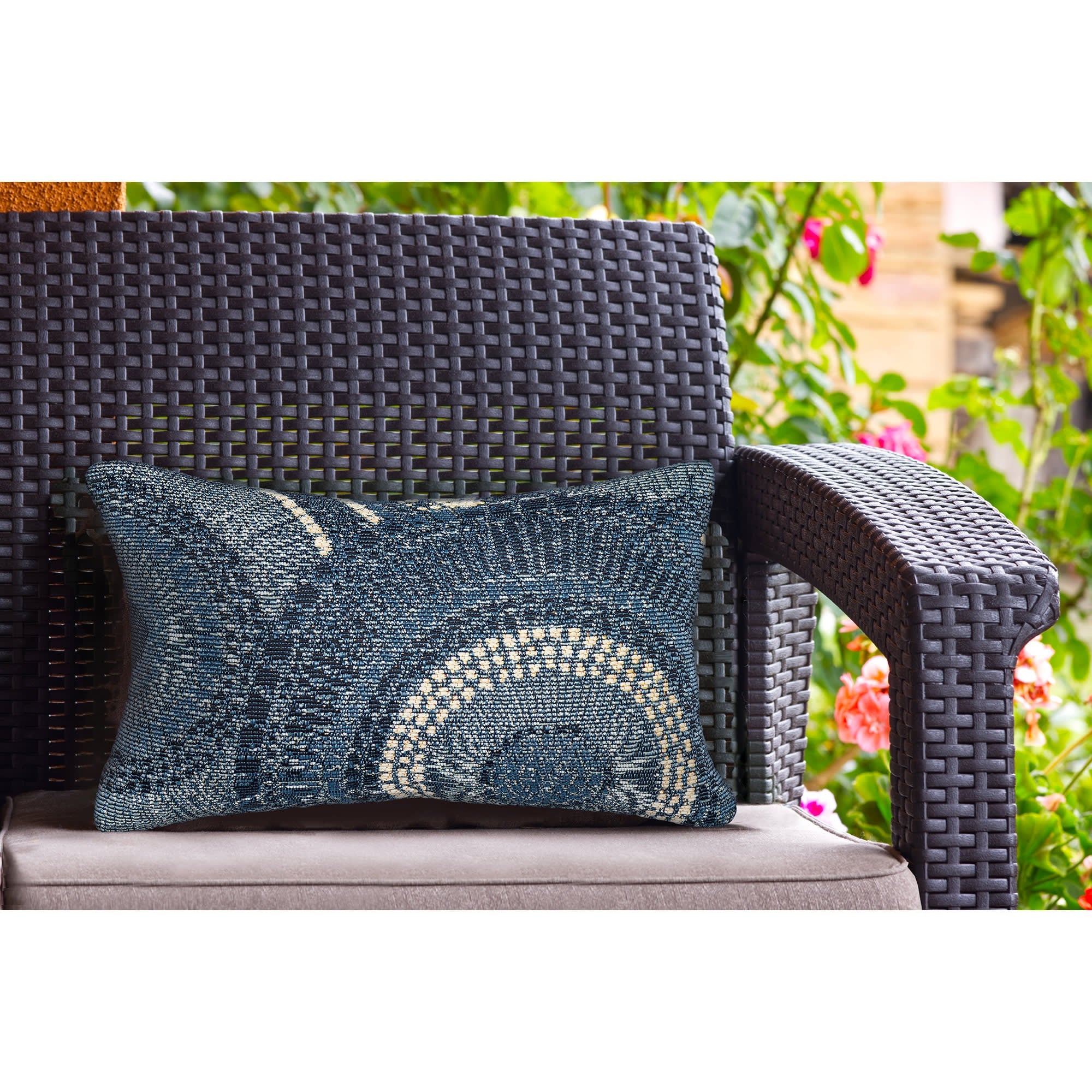 Marina Circles Indoor Outdoor Throw Pillow