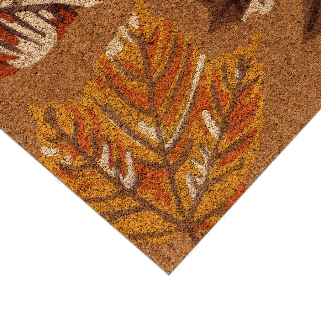Natura Falling Leaves Coir Doormat with Non-Slip Backing