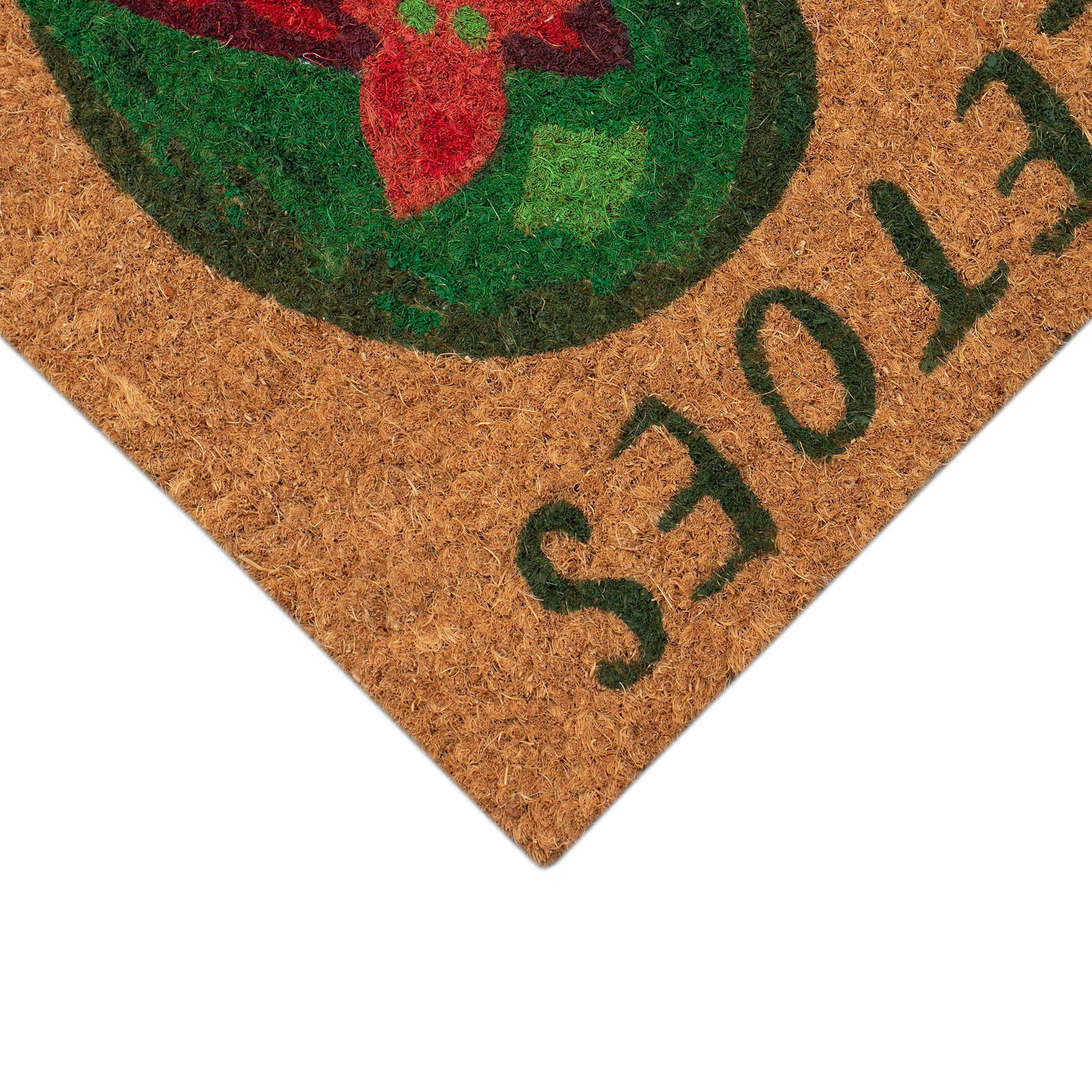 Natura Wipe Your Mistletoes Coir Doormat with Non-Slip Backing