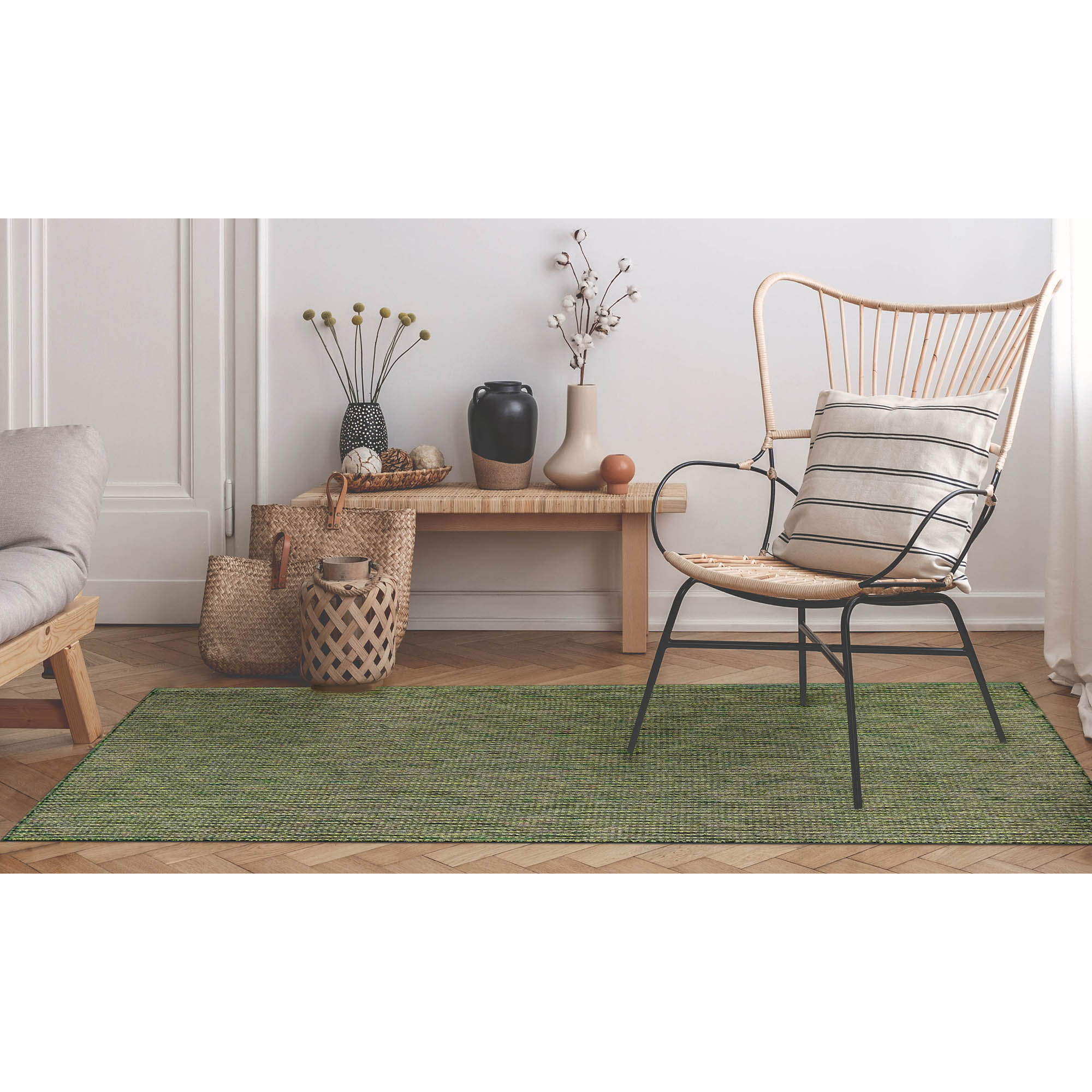 Carmel Texture Stripe Indoor Outdoor Area Rug